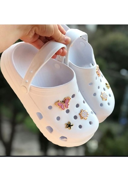 Anne Kız Sandalet Terlik Kelebek Figürlü Kaydırmaz (Phylon) Hafif Taban Sandalet Havuz Plaj Terliği modelleri