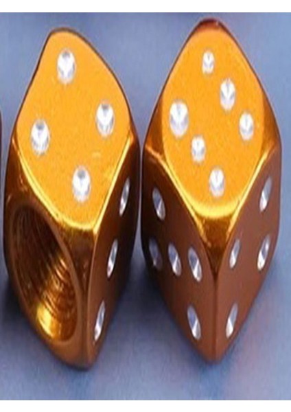 Motosiklet Araba Bisiklet Sibop Kapağı Zar Model 2 Ad Gold Renk