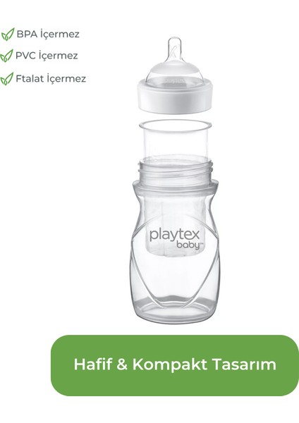 Baby™ Yenidoğan Biberon & Liners® Seti, 118ml 0+ Ay,Yavaş Akış (1 Adet Biberon + 5 Adet Liners) ve 50 Adet Tek Kullanımlık anti-Kolik, Sterilize Biberon Torbası, 0+ Ay
