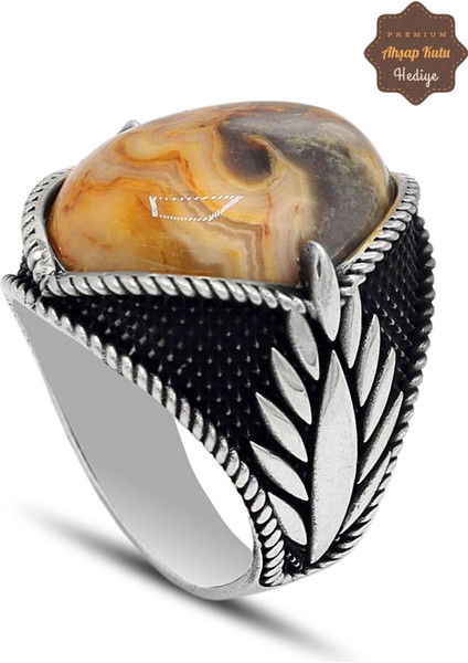 Septeryan Taşlı Başak Model 925 Ayar Gümüş Erkek Yüzük 201023791