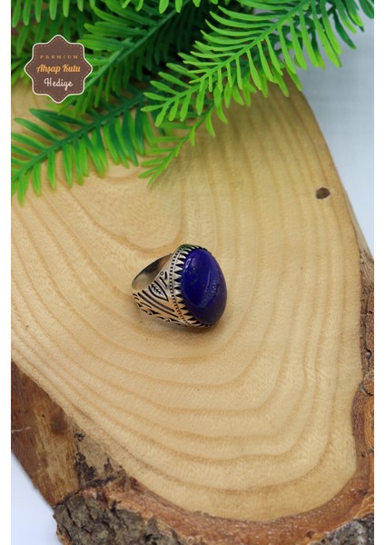 Lapis Lazuli Taşlı 925 Ayar Gümüş Erkek Yüzük 201023697 fırsatları