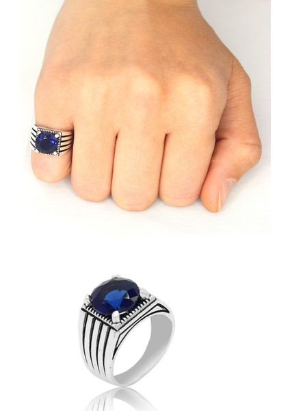 Safir Taşlı Yuvarlak Model 925 Ayar Gümüş Çocuk Yüzük 201023745 fiyatları