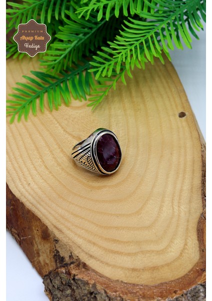 Rodonit Taşlı 925 Ayar Gümüş Erkek Yüzük 201023696 modelleri