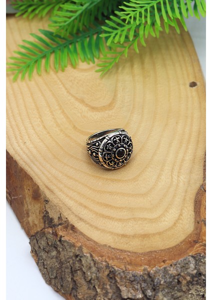 Siyah Zirkon Taşlı 925 Ayar Gümüş Erkek Yüzük 201023724 modelleri