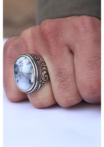 Havlit Taşlı 925 Ayar Gümüş Erkek Yüzük 201023771 fiyatları