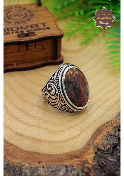 Güneş Taşı Sarmaşık Model 925 Ayar Gümüş Erkek Yüzük 201023792 modelleri