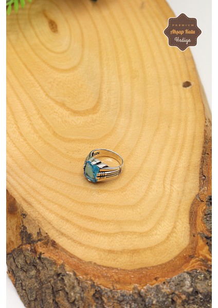 Akuamarin Taşlı Dikdörtgen Model 925 Ayar Gümüş Çocuk Yüzük 201023746 modelleri