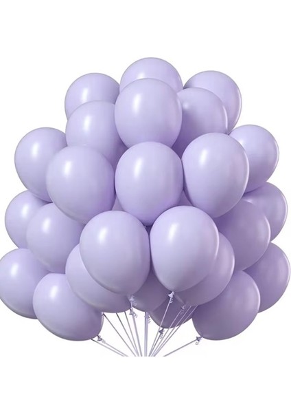 Lila Makaron Balon 20 Adet 12INÇ