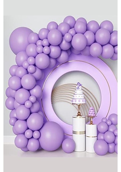 Lila Makaron Balon 20 Adet 12INÇ