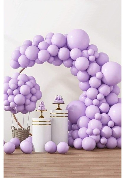 Lila Makaron Balon 20 Adet 12INÇ