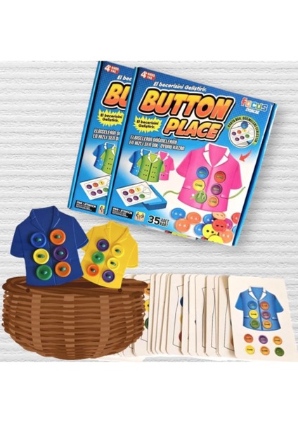 Button Place Düğme Ilikleme, Gömlek & Kıyafet Giydirme Eğitici Kutu Oyunu