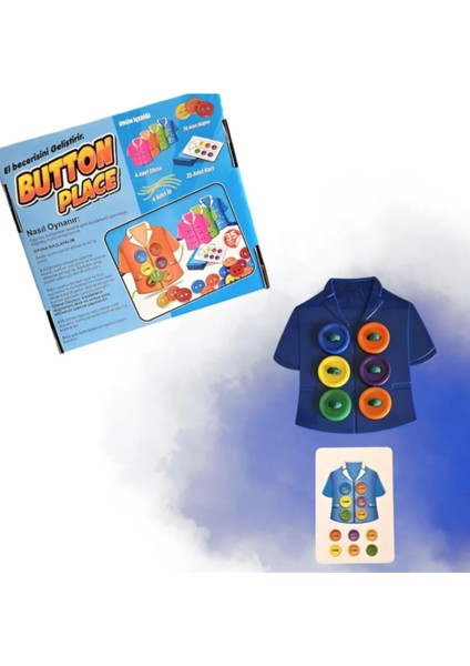 Button Place Düğme Ilikleme, Gömlek & Kıyafet Giydirme Eğitici Kutu Oyunu