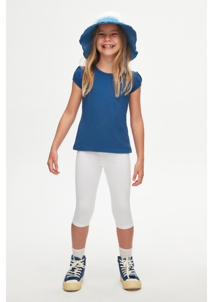 İndigo Basic Kız Çocuk Sıfır Yaka Karpuz Kol Tişört modelleri