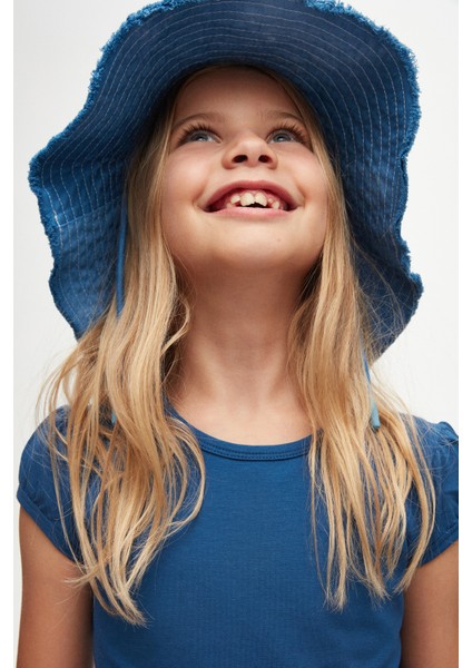 İndigo Basic Kız Çocuk Sıfır Yaka Karpuz Kol Tişört fırsatları