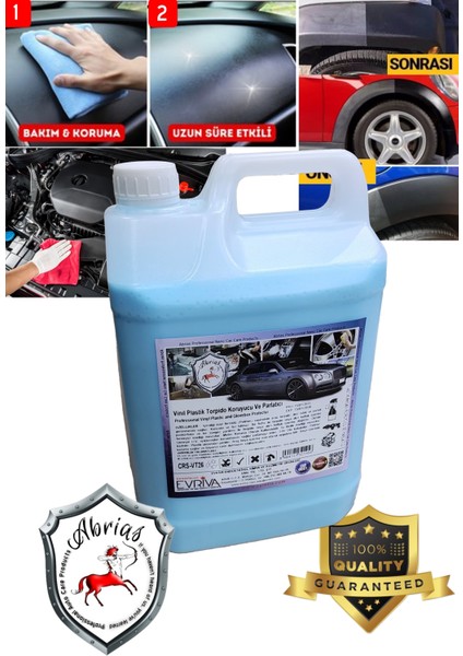 Vinil Plastik Aksam Torpido Motor Koruyucu ve Parlatıcı Pro 5lt