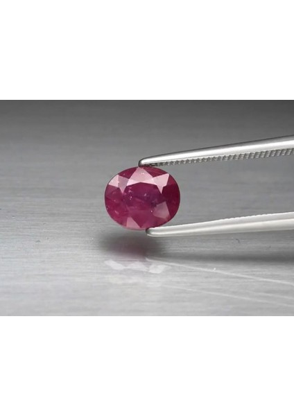 1.61 Ct 7x6 mm Oval Reddish Purple Sapphire Unheated Madagascar