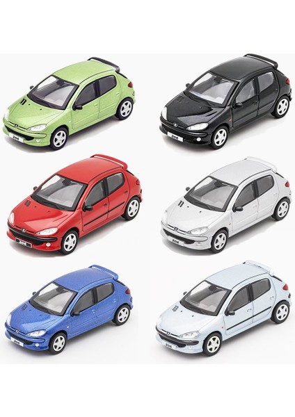 Dct 1/64 206 Model Araba Eski Araç Hatchback Diecast Araba Koleksiyonu Oyuncak Istasyonu Araç Yetişkinler Için Hediye Vitrinli (Yurt Dışından)
