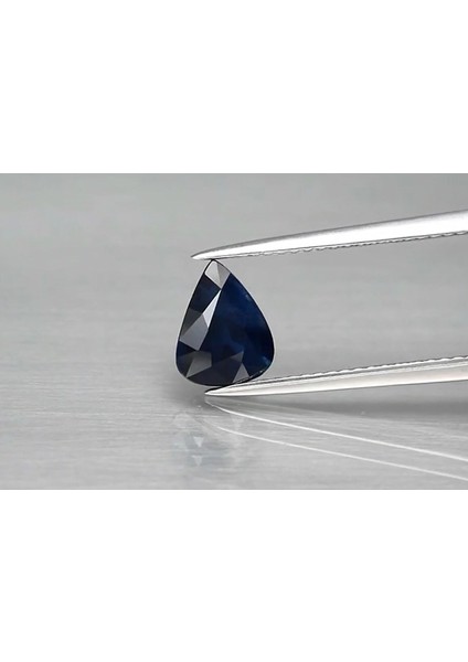 1.40 Ct 8.2x6.4 mm Pear Deep Blue Sapphire Africa, Heated