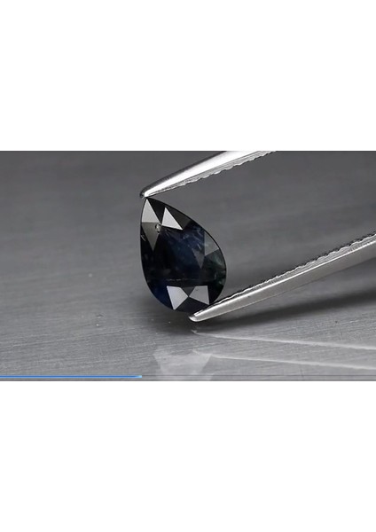 1.23 Ct 8.5x5.6 mm Pear Greenish Blue Sapphire Unheated Africa