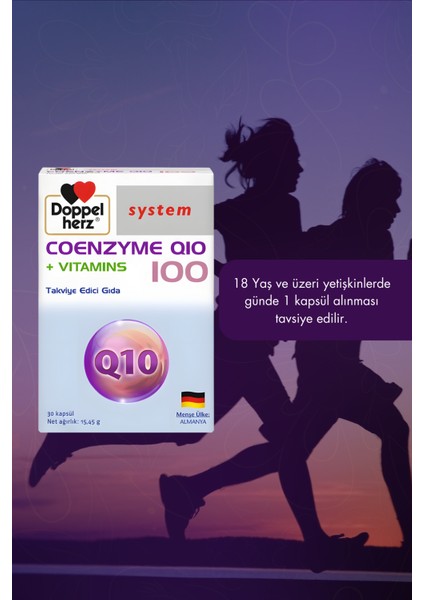 Q10 100 + Vitamins 30 Kapsül