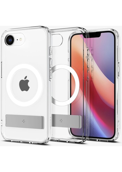 iPhone 16e Kılıf Ultra Hybrid S MagFit MagSafe özellikli Kickstand Clear White - ACS09148 fiyatları