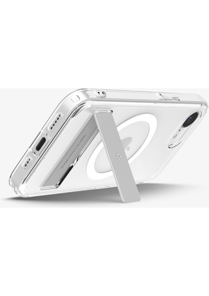 iPhone 16e Kılıf Ultra Hybrid S MagFit MagSafe özellikli Kickstand Clear White - ACS09148 fırsatları