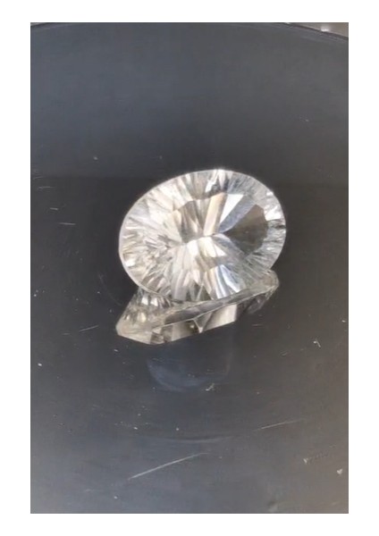 11.05 Ct 18x12.7 mm Oval Concave Natural Crystal Quartz