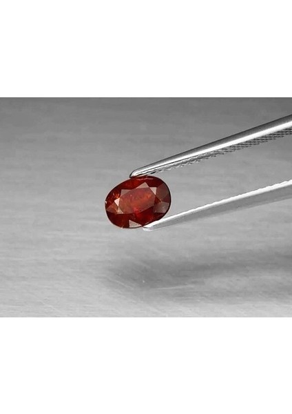 1.34 Ct 6.8x5 mm Oval Natural Medium Orange Spessartite Garnet, Mozambique