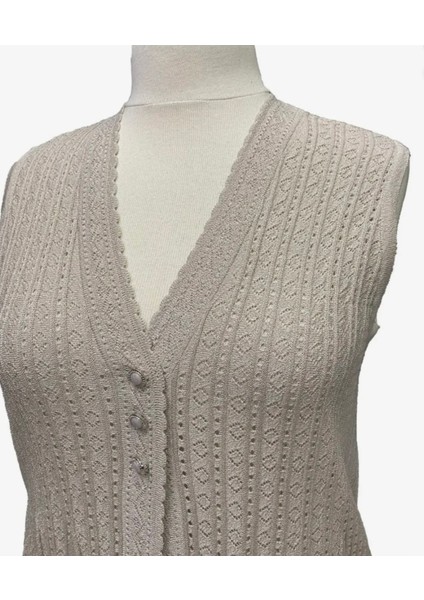 Volanlı Uzun Merserize Yelek modelleri