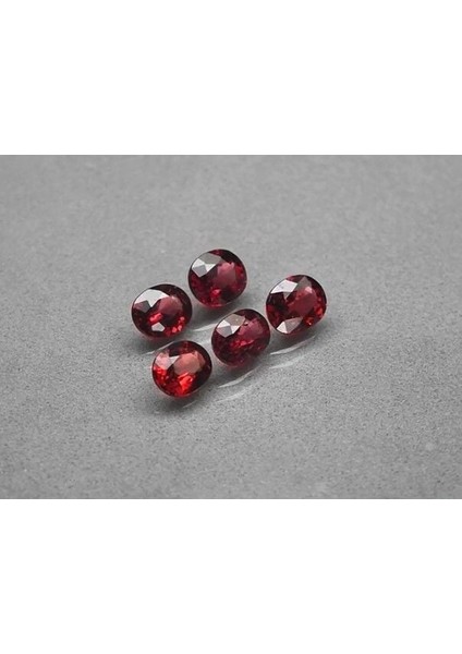 5pcs Lot 5.04 Ct T.w Oval Natural Purplish Pink Rhodolite Garnet, Madagascar