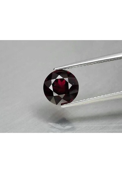 2.82 Ct 8.3 mm Round Natural Deep Reddish Purple Rhodolite Garnet, Madagascar