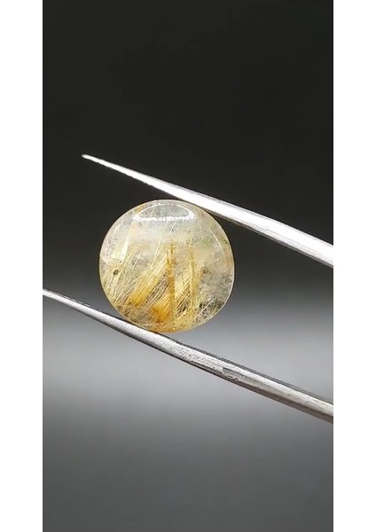 6.05 Ct 13.8 mm Natural Golden Rutilated Quartz
