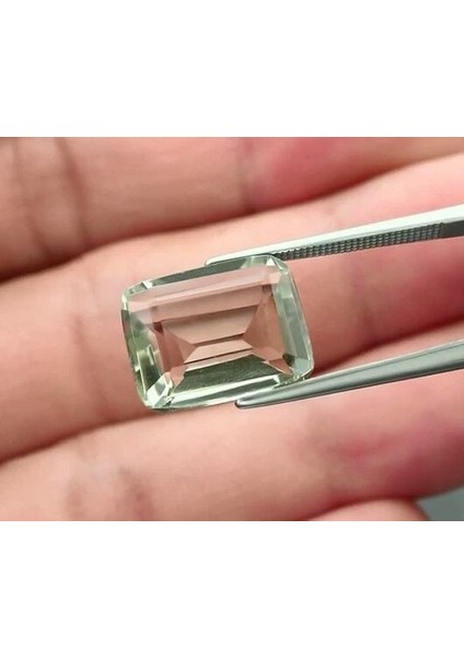 7.07 Ct 13.8x11 mm Octagon Natural Green Quartz, Brazil