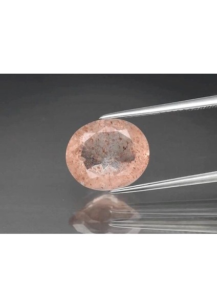 4.30 Ct 11.8x10 mm Oval Natural Light Pink Strawberry Quartz, Africa