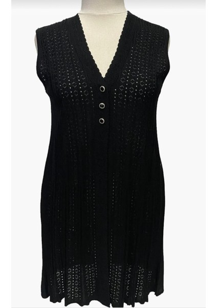 Volanlı Uzun Merserize Yelek