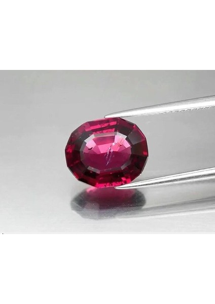 4.51 Ct 11.5x9.5 mm Custom-Cut Natural Purplish Pink Rhodolite Garnet, Mozambique