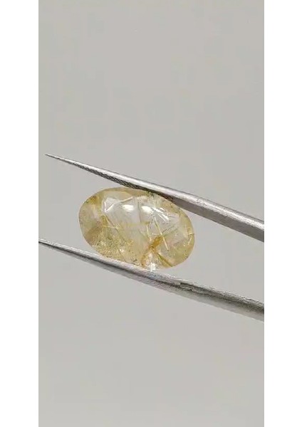 7.90 Ct 17x11.2 mm Oval Natural Golden Rutilated Quartz