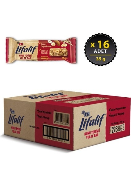 Lifalif Kuru Yemişli Yulaf Bar 35 G x 16 Adet