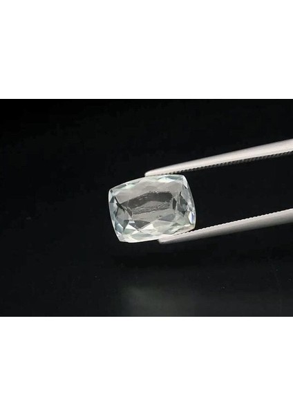 3.35 Ct 10.5x8 mm Cushion Natural Bluish Green Hiddenite Spodumene, Afghanistan
