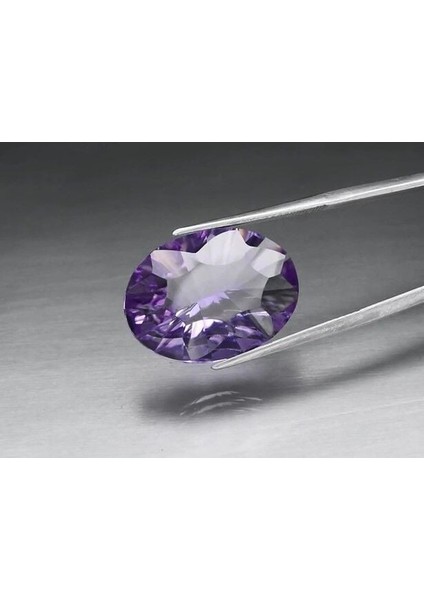 14.97 Ct 21.5x15.6 mm Vvs Oval Concave Natural Unheated Purple Amethyst, Glowing!