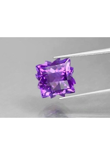 5.14 Ct 10.6x10.6 mm Vvs Fancy Natural Unheated Purple Amethyst, Brazil