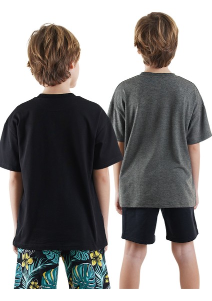 Erkek Çocuk Basic Oversize 2'li T-Shirt Takım