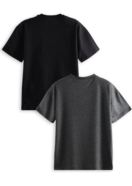Erkek Çocuk Basic Oversize 2'li T-Shirt Takım