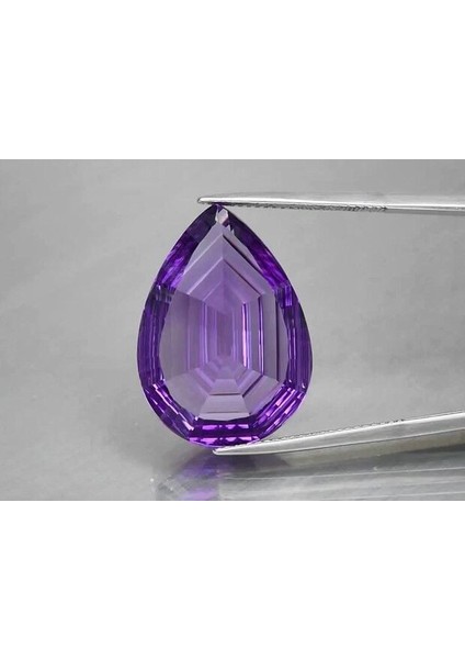 20.63 Ct 24x17.3 mm Vvs Oval Concave Natural Unheated Purple Amethyst, Attractive!