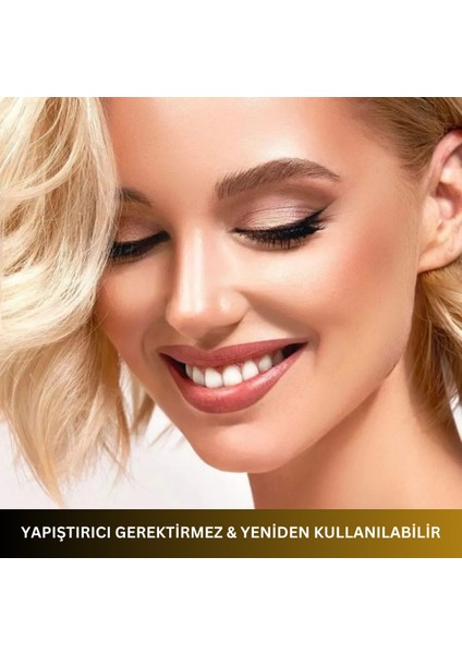 5’li Manyetik Takma Kirpik ve Eyeliner Seti – Yapıştırıcısız Kirpik , Doğal Görünüm Kirpik , Suya Dayanıklı Eyeliner , Gün Boyu Kalıcı Eyeliner , Kolay Kullanım Kirpik !