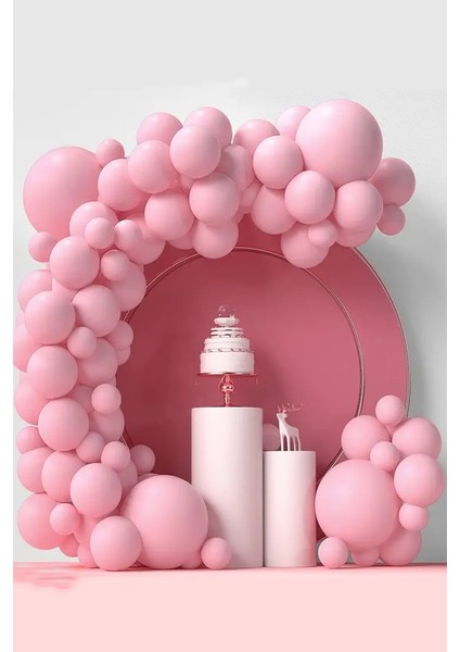 Pembe Makaron Balon 20 Adet 12INÇ