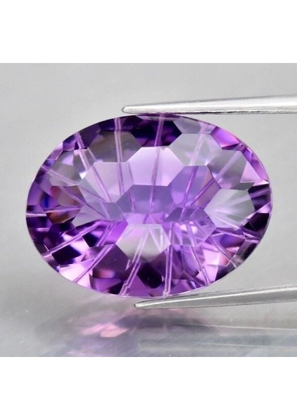 11.93 Ct 18x13.4 mm Vvs Oval Natural Unheated Purple Amethyst, Uruguay