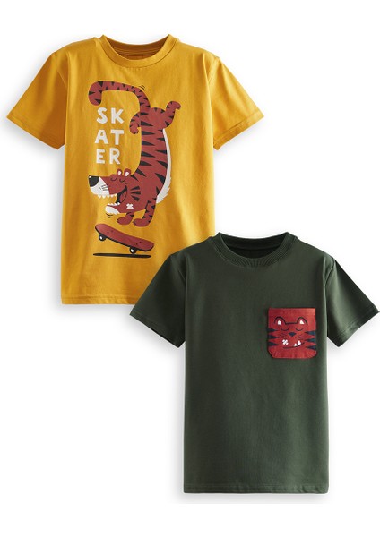 Skater Erkek Çocuk 2'li T-Shirt Takım modelleri