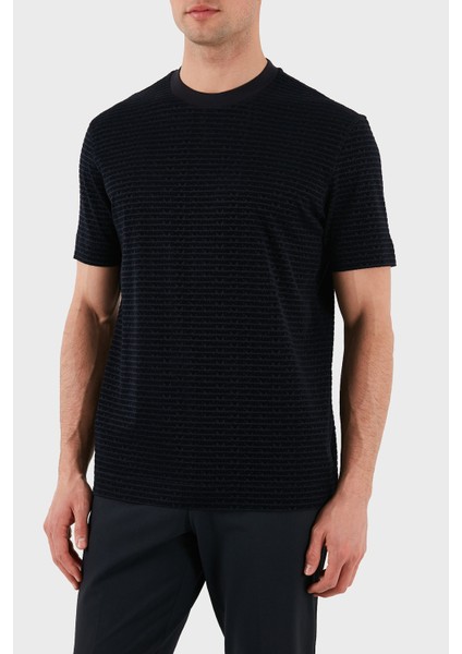 Jakarlı Regular Fit Pamuklu Bisiklet Yaka T Shirt Erkek T SHİRT EM001288 AF10017 FB229