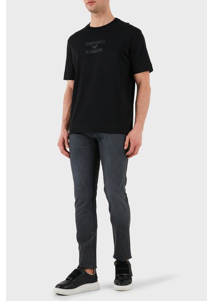 Logo Baskılı Pamuklu Regular Fit Bisiklet Yaka T Shirt Erkek T SHİRT EM000780 AF12926 UC001 modelleri
